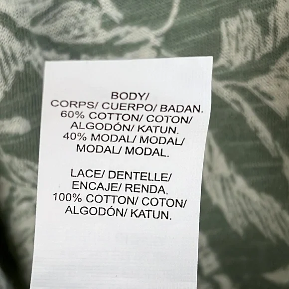 Lucky Brand women’s green floral swing tank. Size Large - Picture 8 of 8